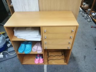 Cómoda Cajonera Madera y Plástico