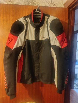 Chaqueta Dainese Moto Negra/Roja/Gris
