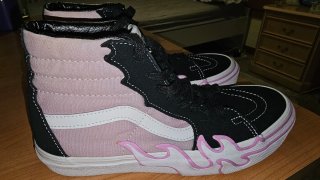 Zapatillas Vans Sk8-Hi Negras y Rosas