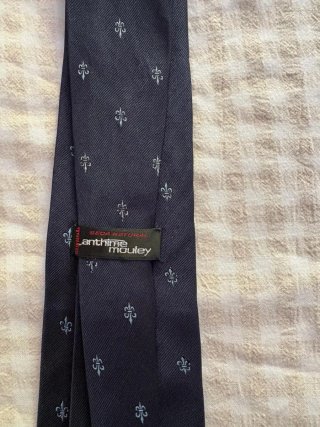 Corbata Anthime Mouley Seda Natural Azul