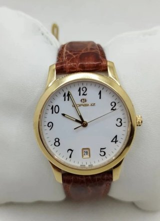 Reloj Lorenz Clásico Oro Cristal Zafiro