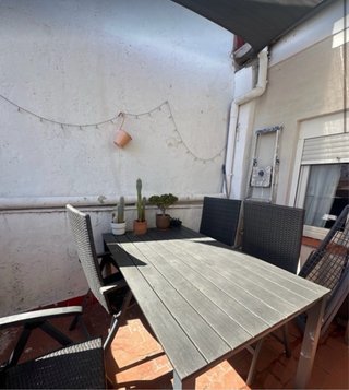 Mesa y 4 Sillas Terraza Oscuras
