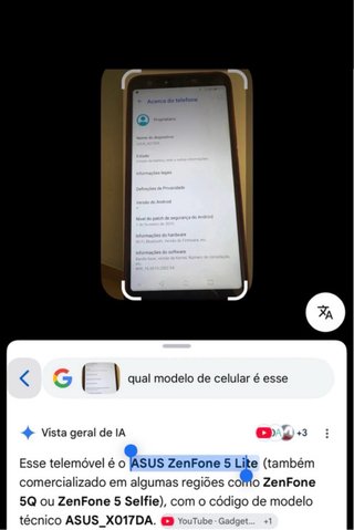 Telemóvel Asus Azul com Capa e Cabo