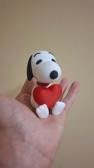 Figura perro - Snoopy San Valentín Corazón Rojo