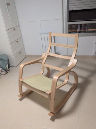 Soporte mecedora madera