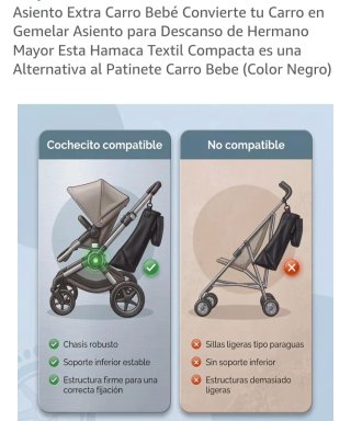 Asiento extra para carrito de bebé