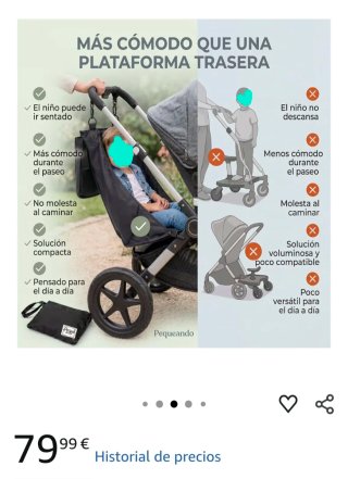 Asiento extra para carrito de bebé