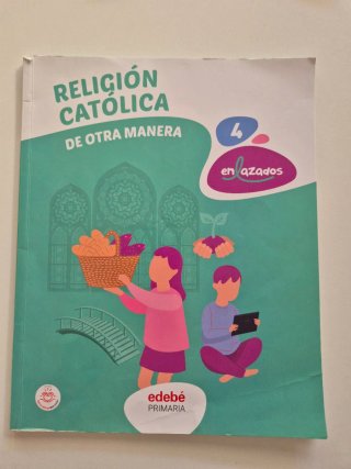 2 libros Religión católica 4, Primaria, Enlazados