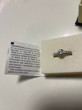 Anillo Swarovski Plata