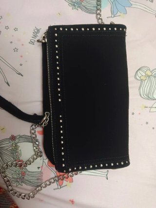 Bolso Zara Negro Tachuelas Cadena