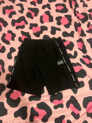 EA7 Pantalones Cortos Negros talla 12 años