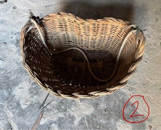 4 cestas antiguas de mimbre