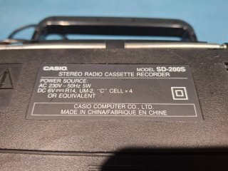 Radio Cassette Casio Negra