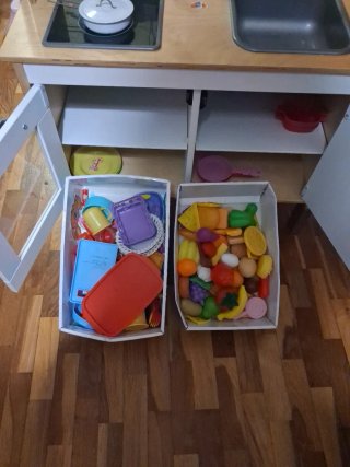 Cocina de juguete para niñas mas ollas y utencillo