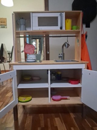 Cocina de juguete para niñas mas ollas y utencillo