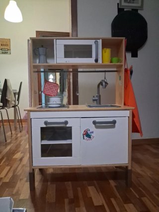Cocina de juguete para niñas mas ollas y utencillo