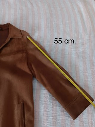 Chaquetón largo de ante (vintage).
