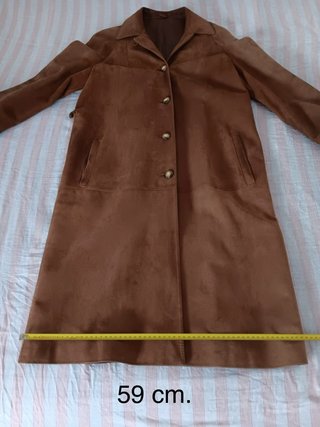 Chaquetón largo de ante (vintage).