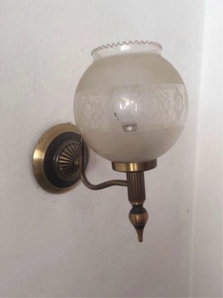 2 lámparas de pared antiguas
