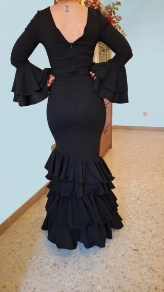 Traje Flamenca Negro TODAS LAS TALLAS