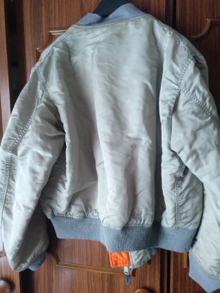Cazadora Bomber Alpha Industries Gris/ Naranja