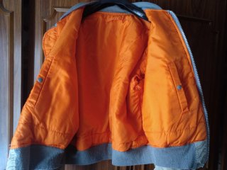 Cazadora Bomber Alpha Industries Gris/ Naranja