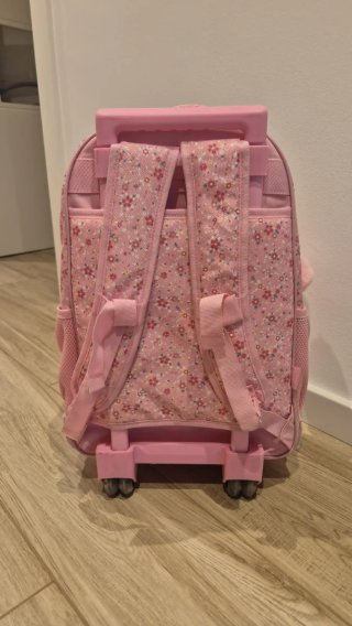 Mochila Pepe Jeans con ruedas y estampado floral