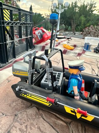 Lancha Policía Playmobil con Accesorios