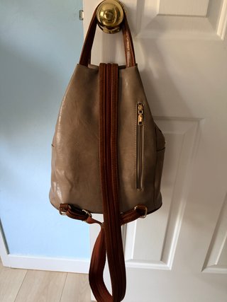 Mochila Beige y Marrón Mujer