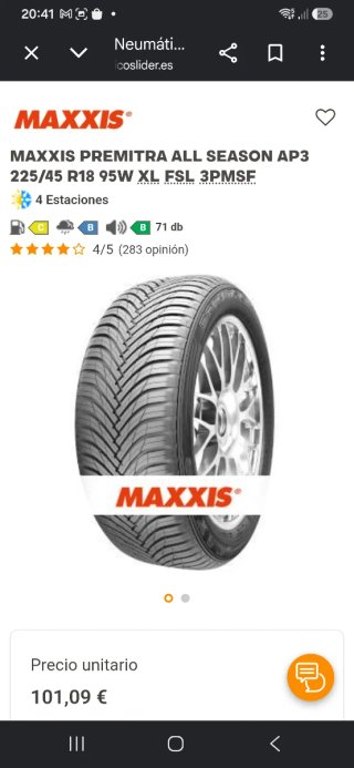 4 Neumáticos MAXXIS PREMITRA ALL SEASON AP3