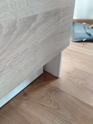 Mesa abatible madera y blanco