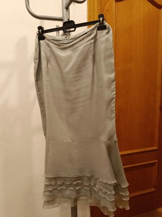 Vestido fiesta beige/gris Talla M