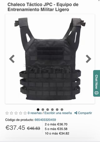 Chaleco táctico airsoft negro