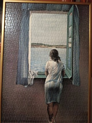 Puzzle: Muchacha en la ventana.Dali 1925