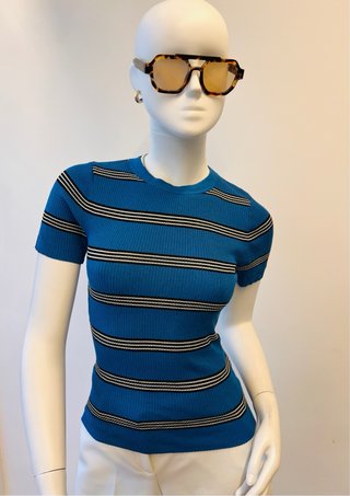 Camiseta de punto Claudie Pierlot rayas azul Xs