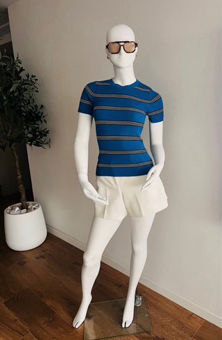 Camiseta de punto Claudie Pierlot rayas azul Xs