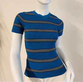 Camiseta de punto Claudie Pierlot rayas azul Xs