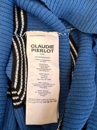 Camiseta de punto Claudie Pierlot rayas azul Xs