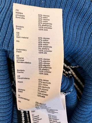 Camiseta de punto Claudie Pierlot rayas azul Xs