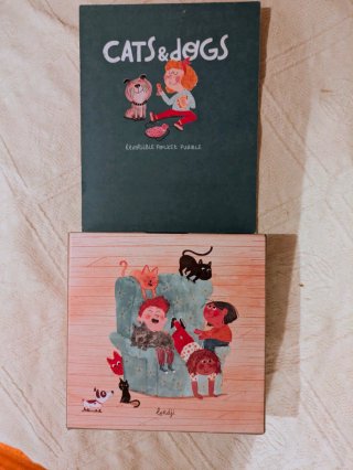 Puzzle Cats & Dogs reversible 24 piezas