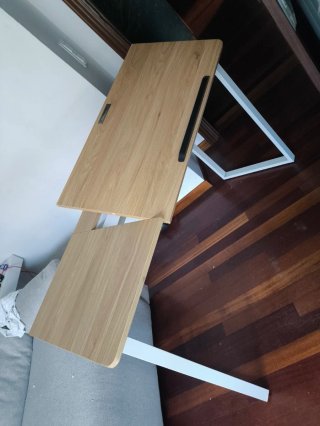 Mesa escritorio delineante madera y metal
