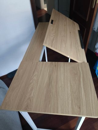 Mesa escritorio delineante madera y metal