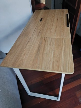 Mesa escritorio delineante madera y metal