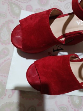 Zapatos de plataforma rojos Talla 35
