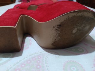 Zapatos de plataforma rojos Talla 35