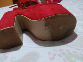 Zapatos de plataforma rojos Talla 35