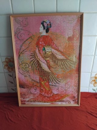Puzzle/Cuadro Geisha Dorada y Roja
