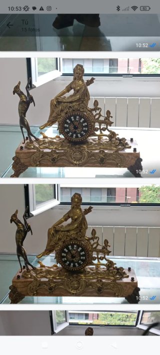Reloj de sobremesa antiguo bronce