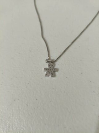 Collana Bebè Pavé Zirconi Argento