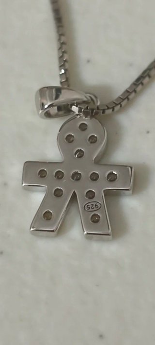 Collana Bebè Pavé Zirconi Argento